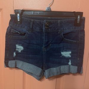 Vanilla Star Dark Wash Jean Shorts Size 1